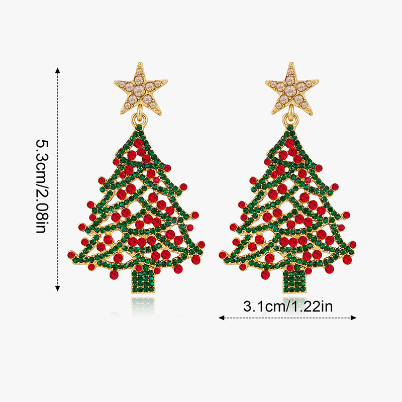 Fashionable Christmas themed earrings