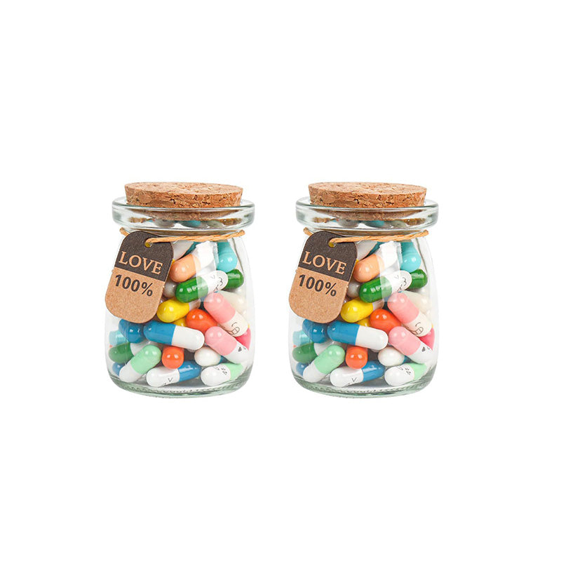 Custom 100 Capsules Letters Message In A Bottle (Mixed Color 🎁)