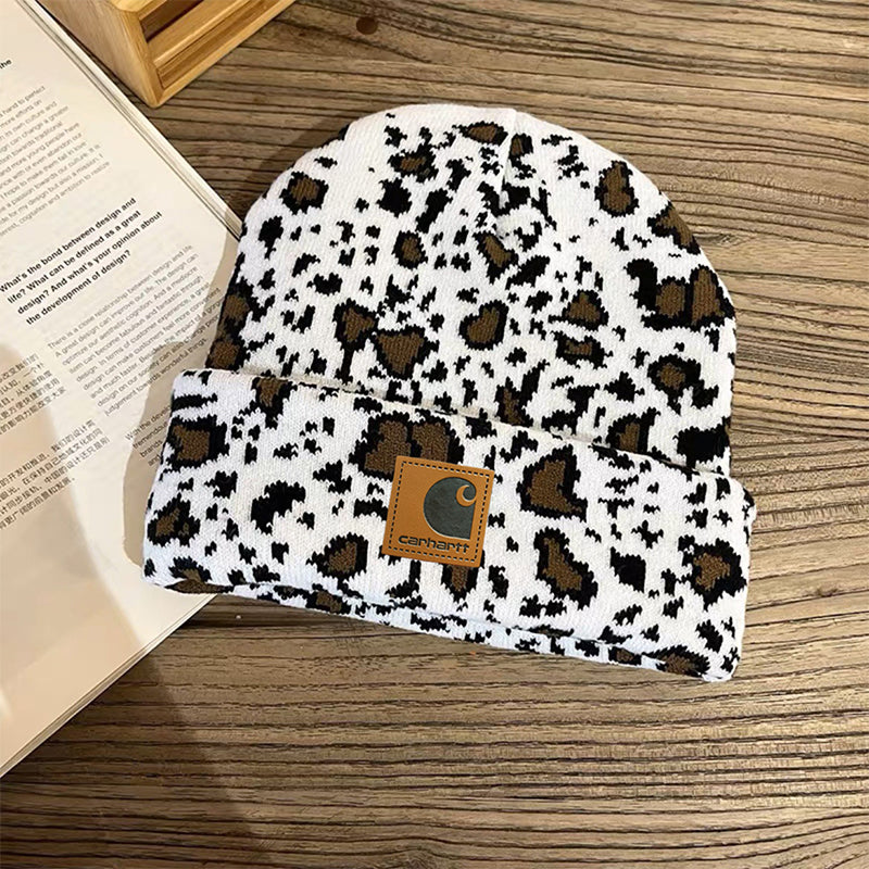 Cow pattern beanie