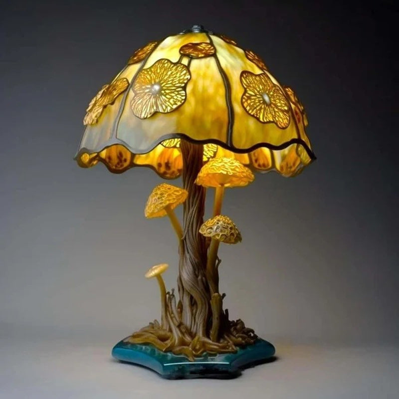 Stained Glass Plant Series Table Lamp