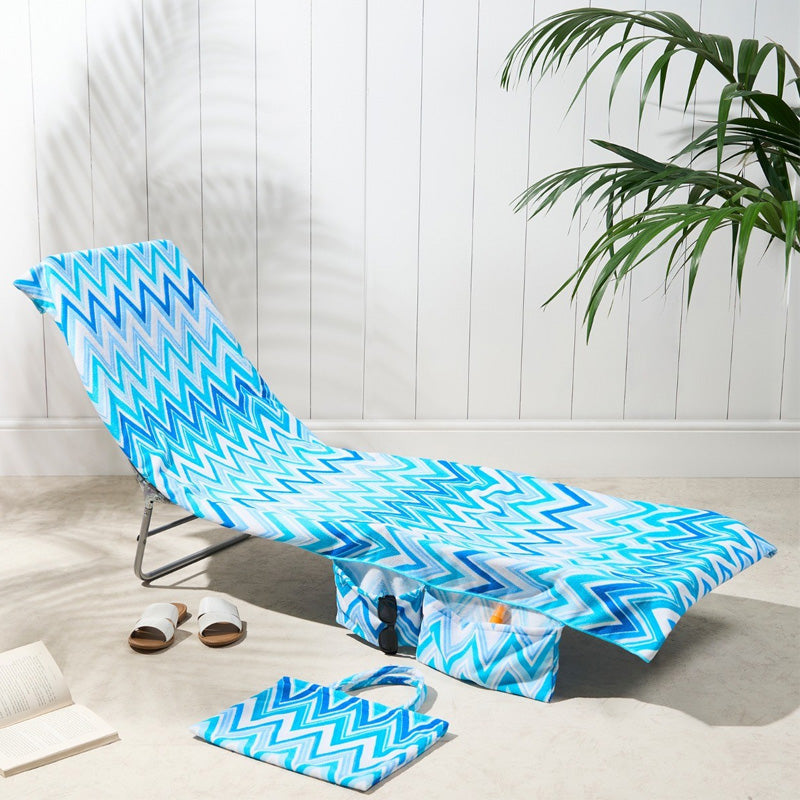 Beach lounge chair cover