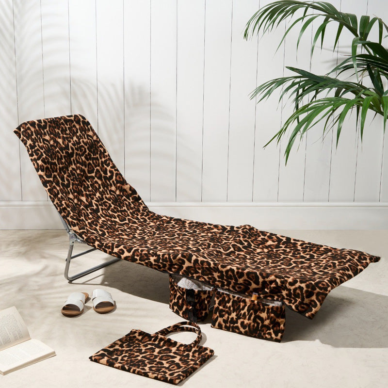 Beach lounge chair cover
