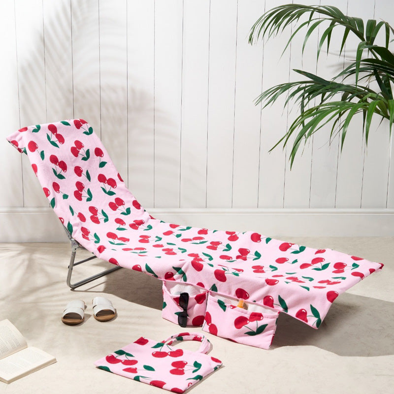 Beach lounge chair cover