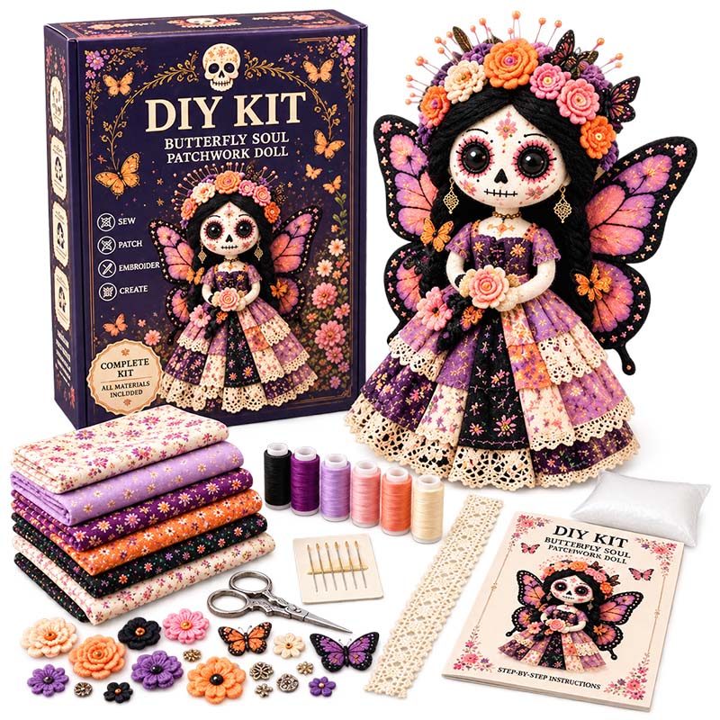 Halloween Patchwork Doll DIY Kit