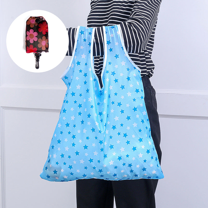 Foldable Reusable Grocery Bag With Keychain