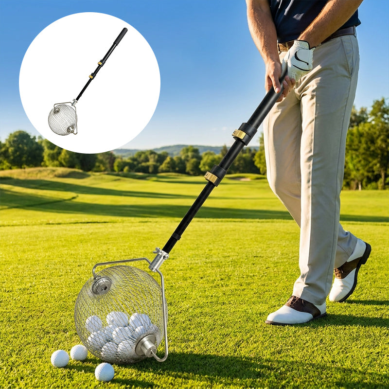 Stainless Steel Telescopic Rolling Ball Picker Collector Tool