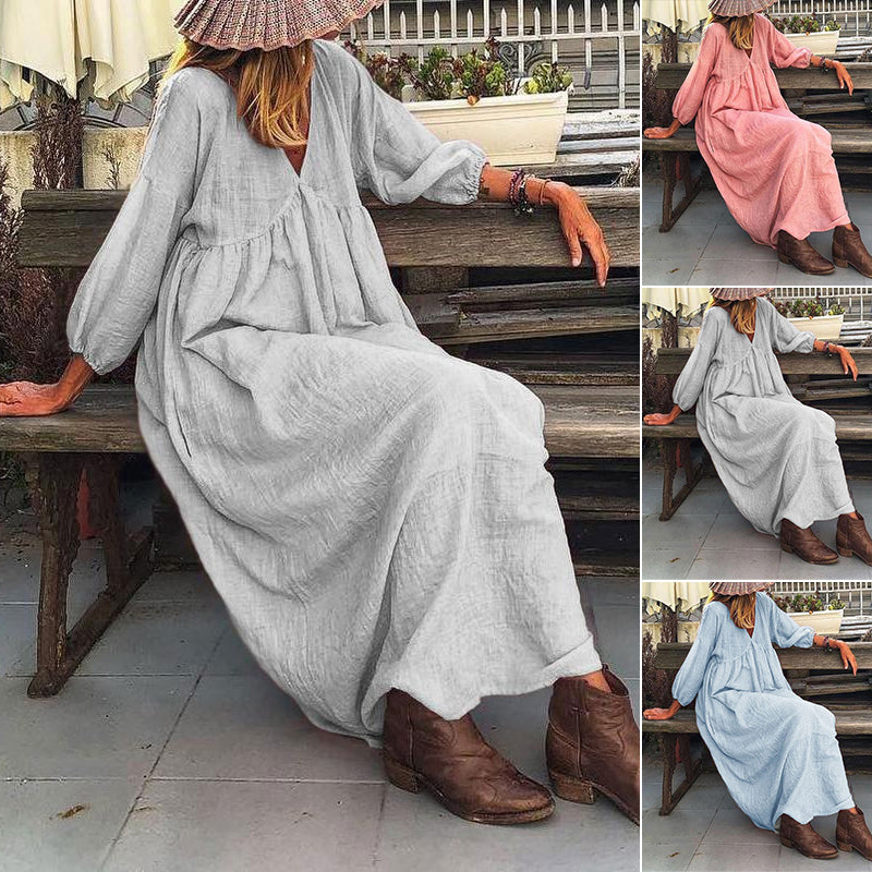 Women's Cotton Linen Dress