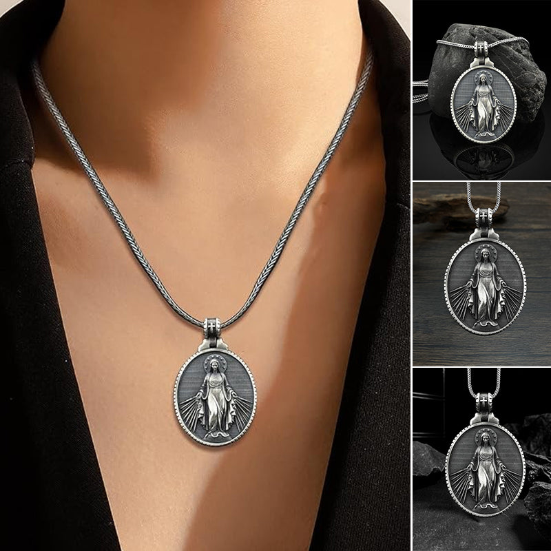 Miraculous Medal Virgin Mary Necklace