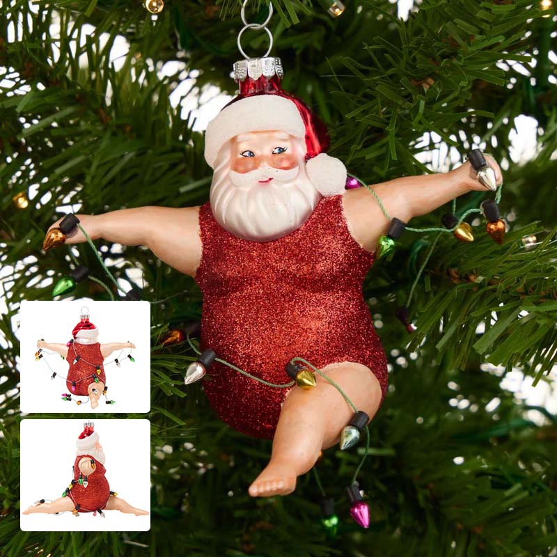 Funny sculptural Christmas ornaments