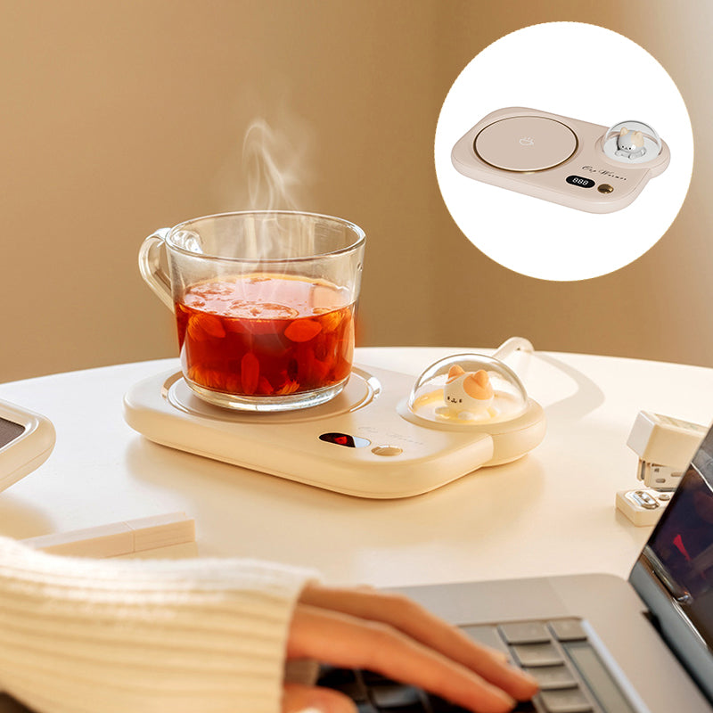 Heating cup warmer with light