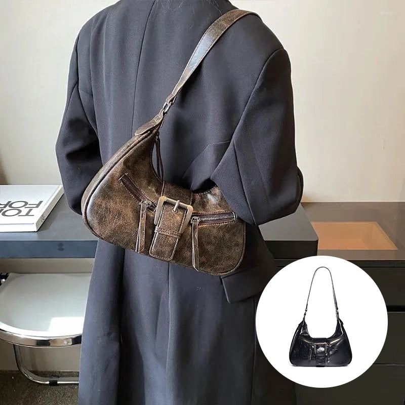 Women's Vintage PU Leather Shoulder Bag
