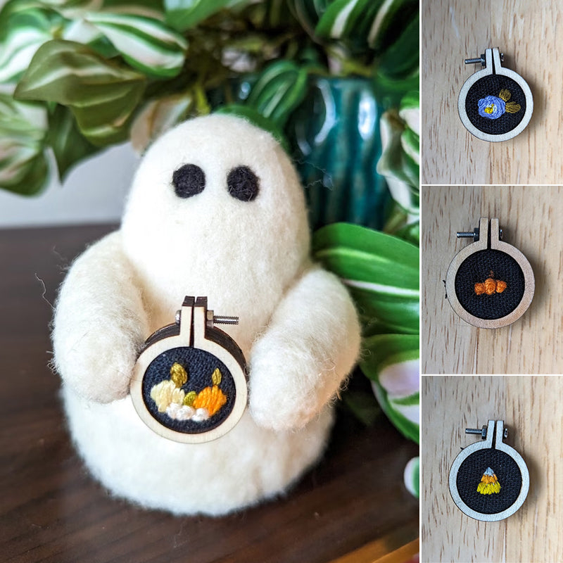 Wool Felted Ghosts Decoration