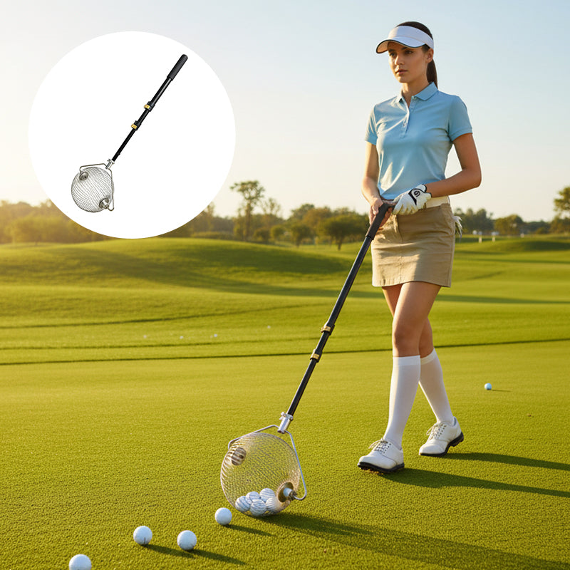 Stainless Steel Telescopic Rolling Ball Picker Collector Tool