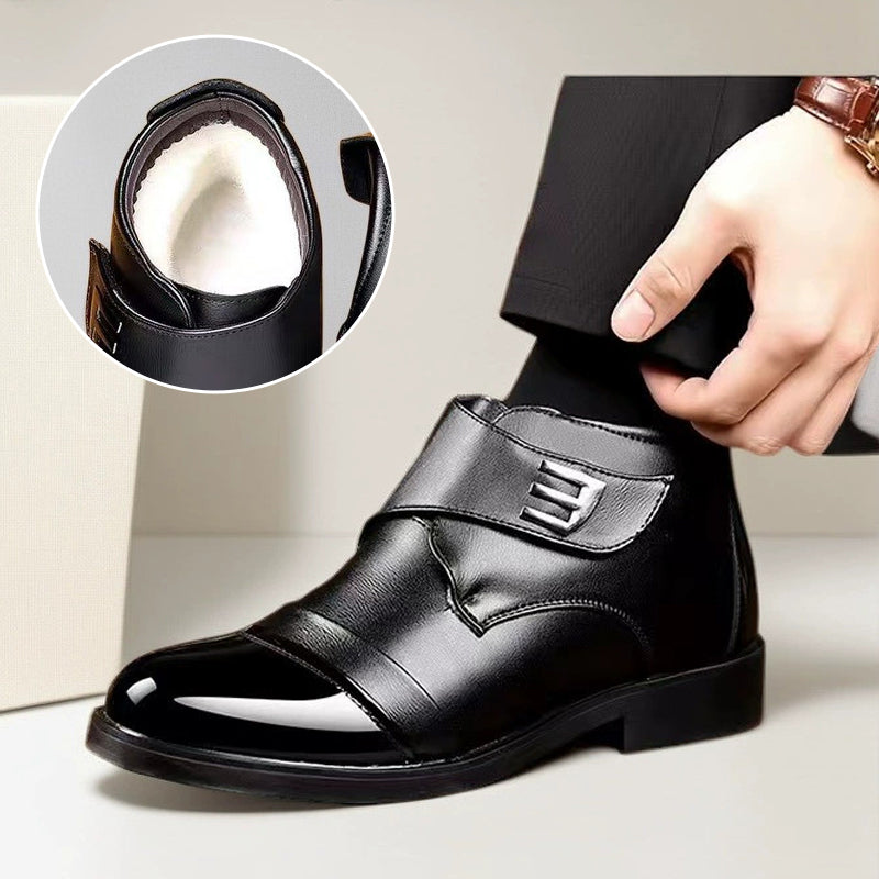 Men's Winter Leather Shoes Plush Warm Comfortable