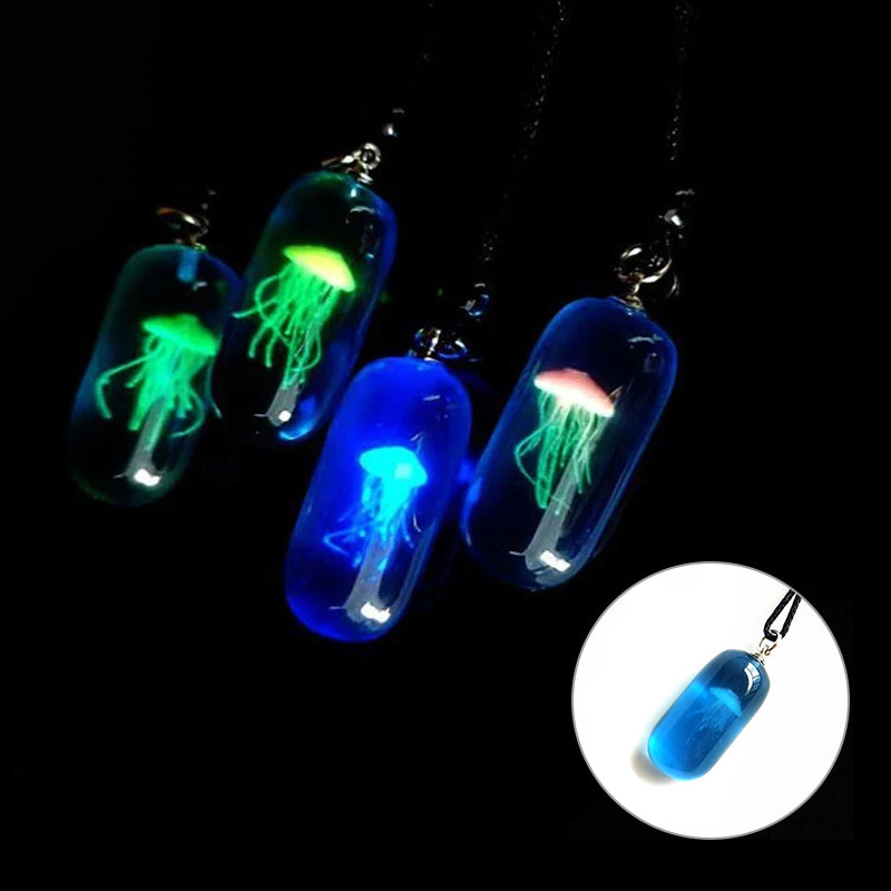 Glow in the Dark Jellyfish Necklace