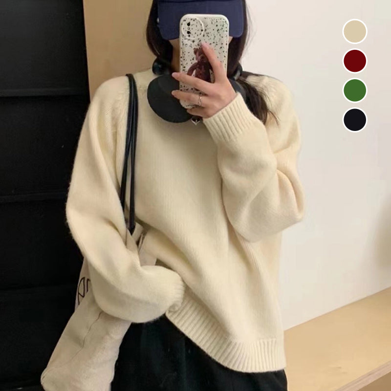 Crew neck candy coloured pullover jumper