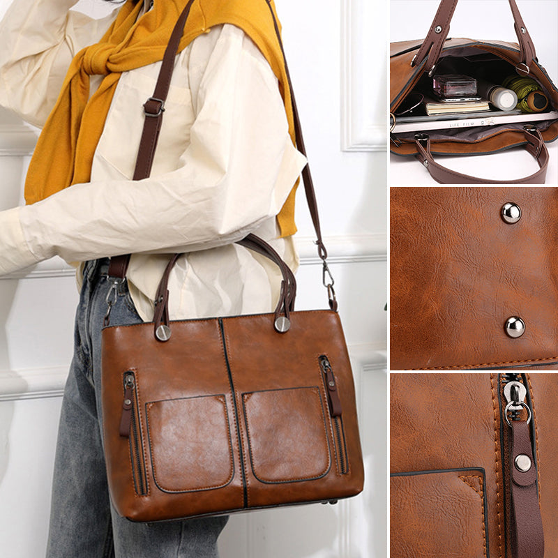 Ladies Vintage Leather Shoulder Bag