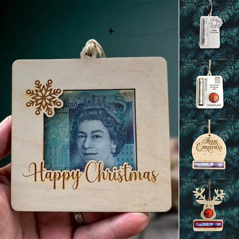 Christmas Wooden Money Clip Decoration