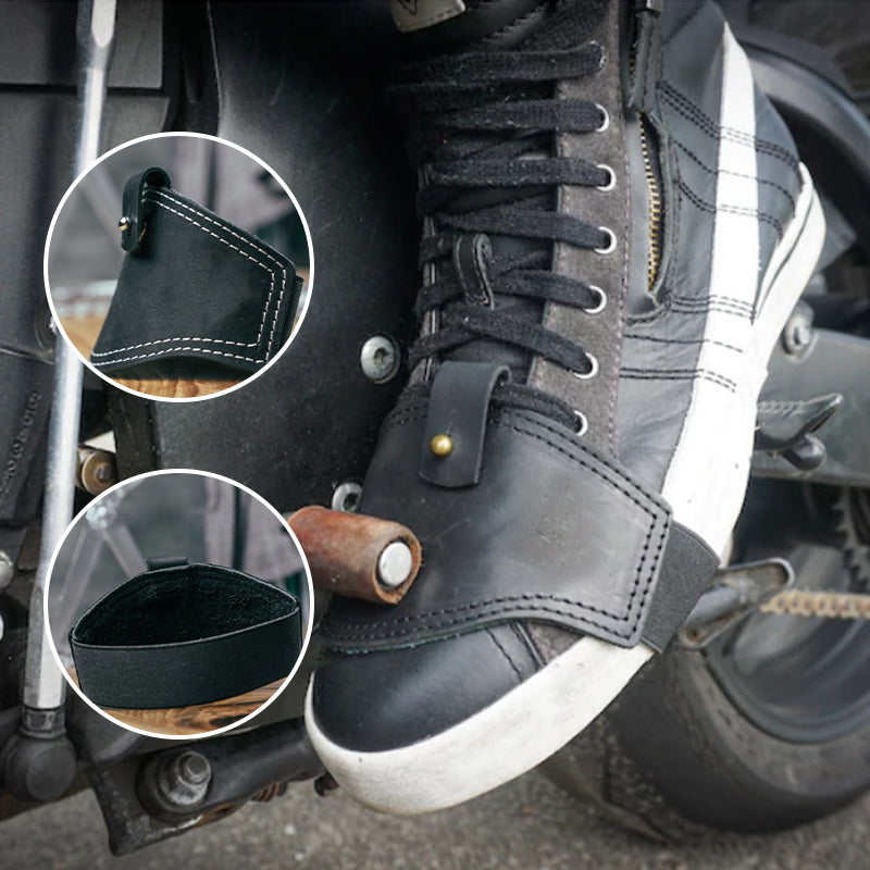 Great Motorcycle Shoe Protector-Leather Motorcycle shifter boot protector