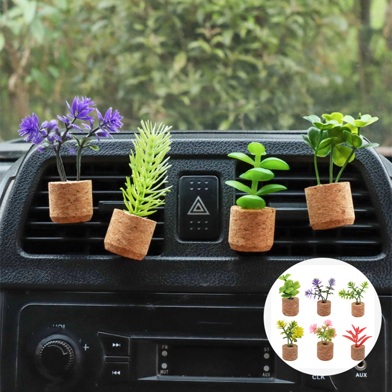 Mini Stereo Simulation Succulent Car Clip Fridge Magnet