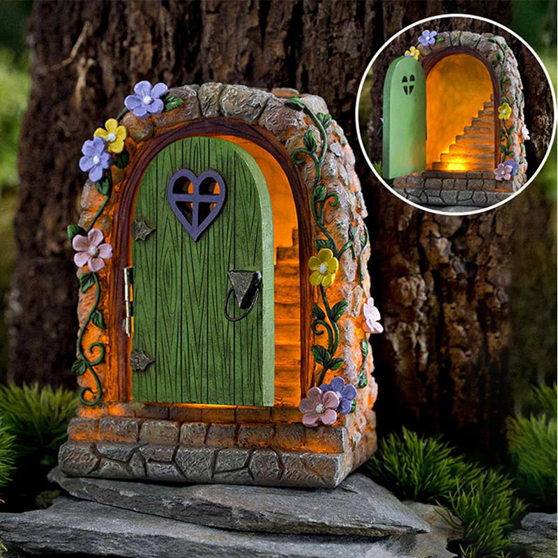 Garden stone door ornament