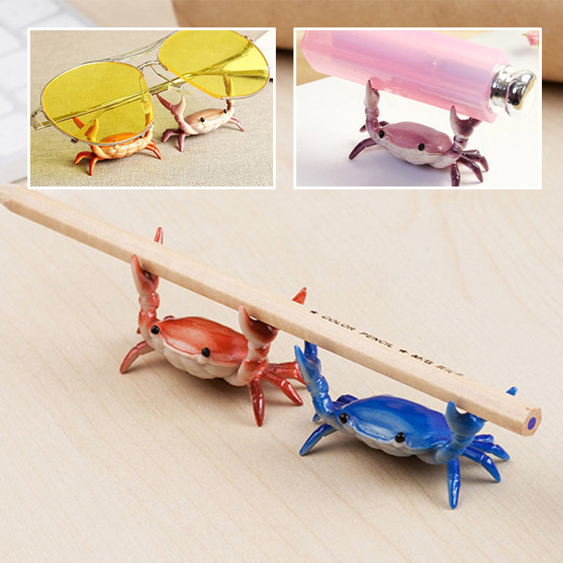 Weight Lifting Small Crab Pen & Glasses Holder