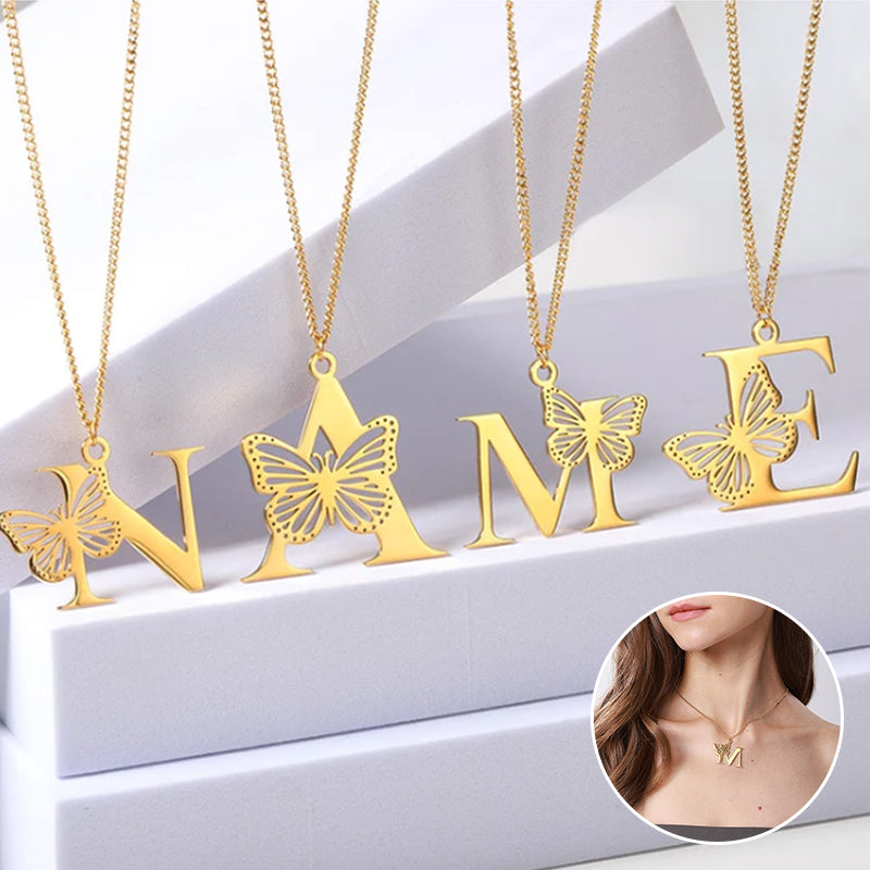 Butterfly Alphabet Pendant