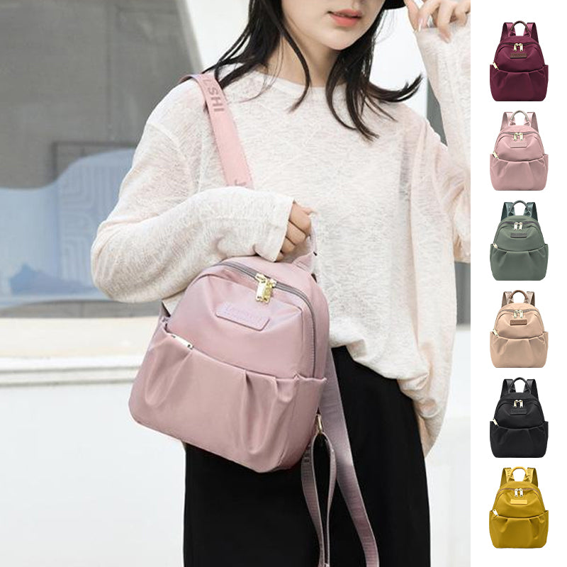 Nylon Peplum Shoulder Bag