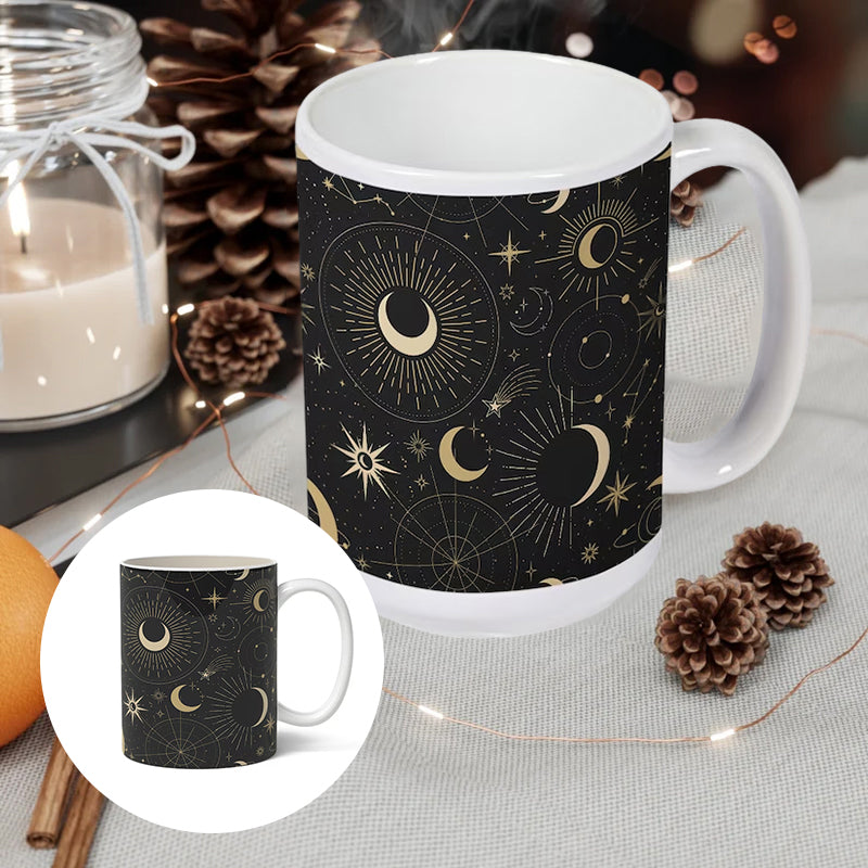 Star and Moon Print Mug