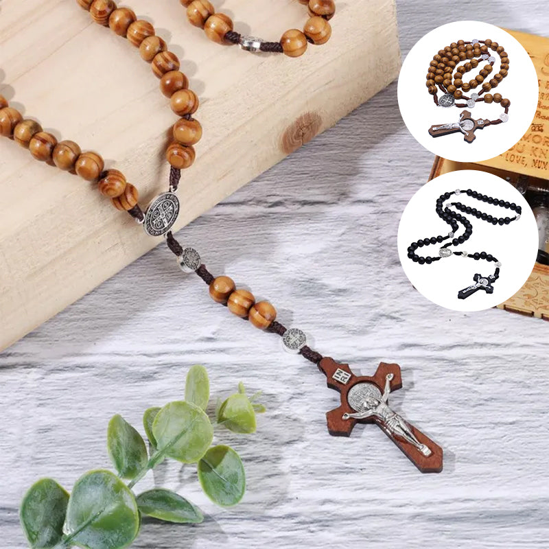 Cross Rosary Necklace