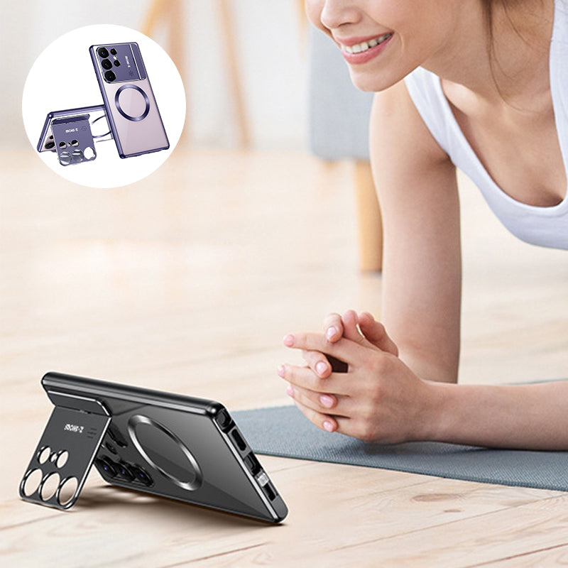 Magnetic Suction Folding Bracket Aromatherapy Phone Case For Samsung