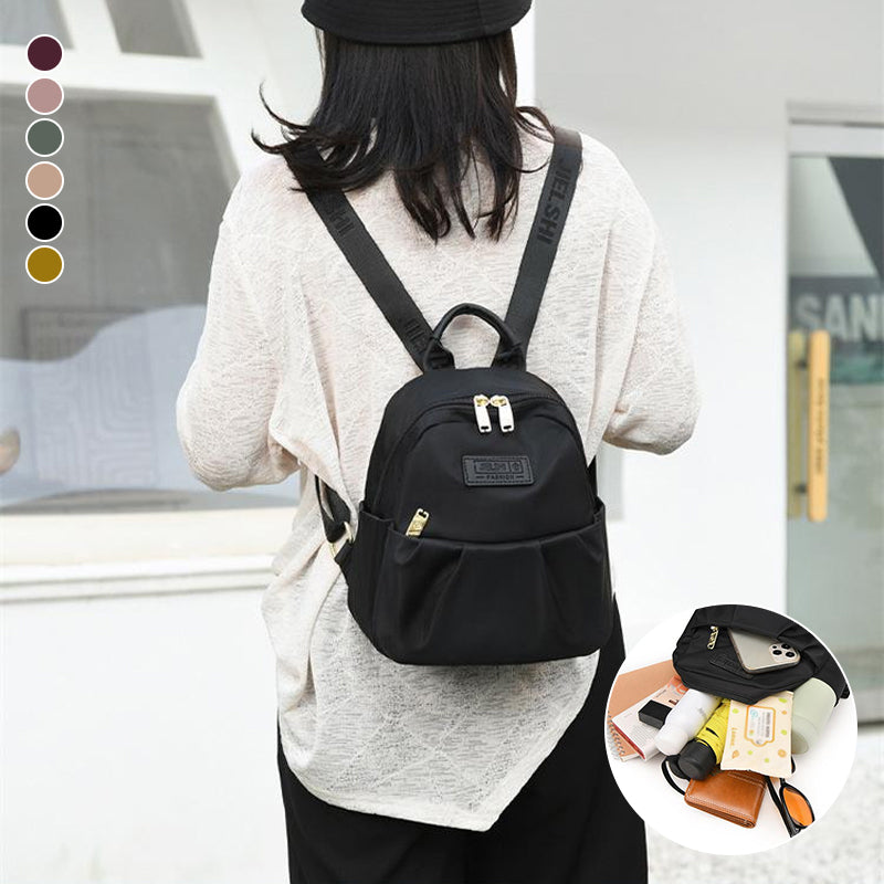 Nylon Peplum Shoulder Bag