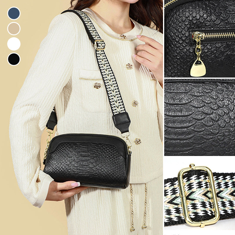 Crocodile Pattern Crossbody Bag