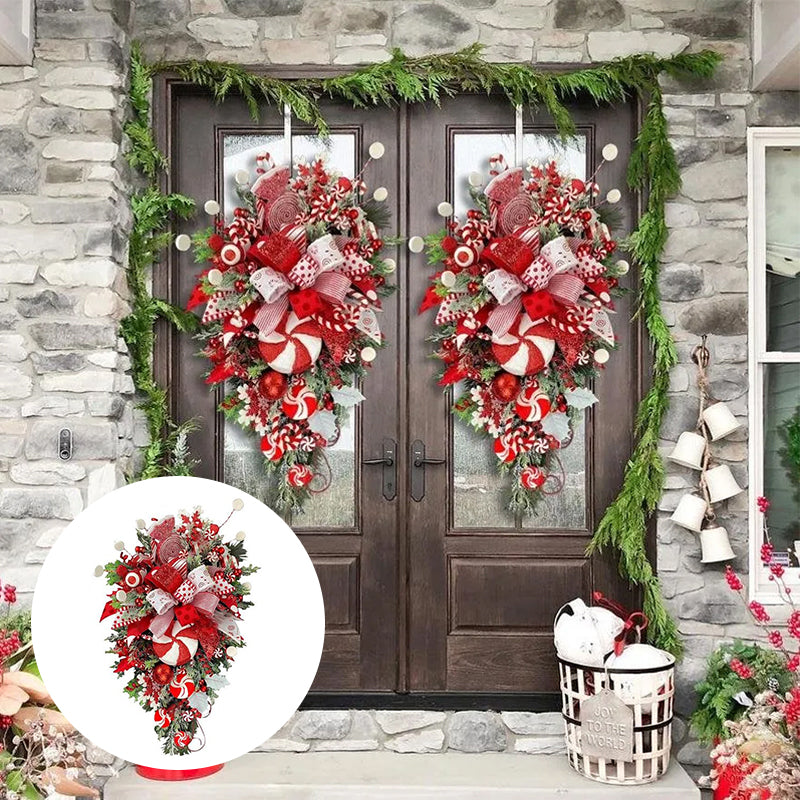 Candy Cane Wreath - Christmas Decoration