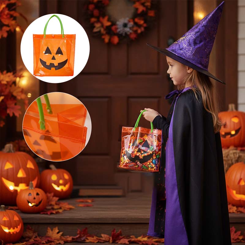 PVC Pumpkin Handle Bag