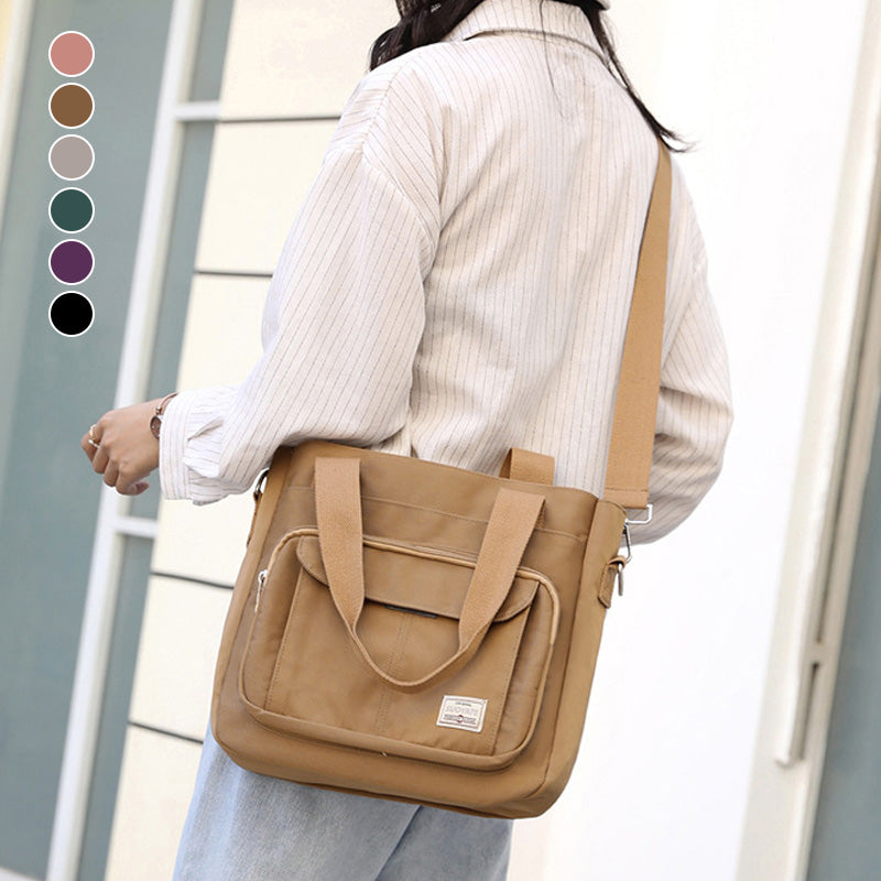 Large Capacity Solid Color Shoulder Bag