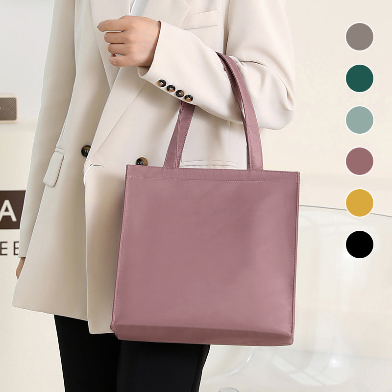 Versatile Solid Color Handbag