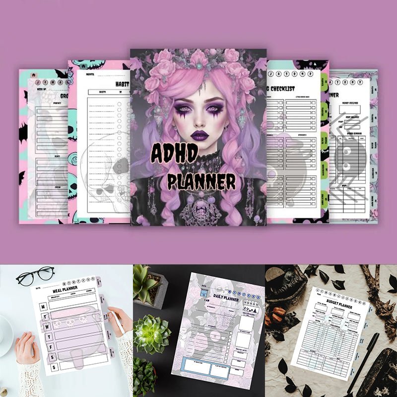 Pastel Goth ADHD Planner