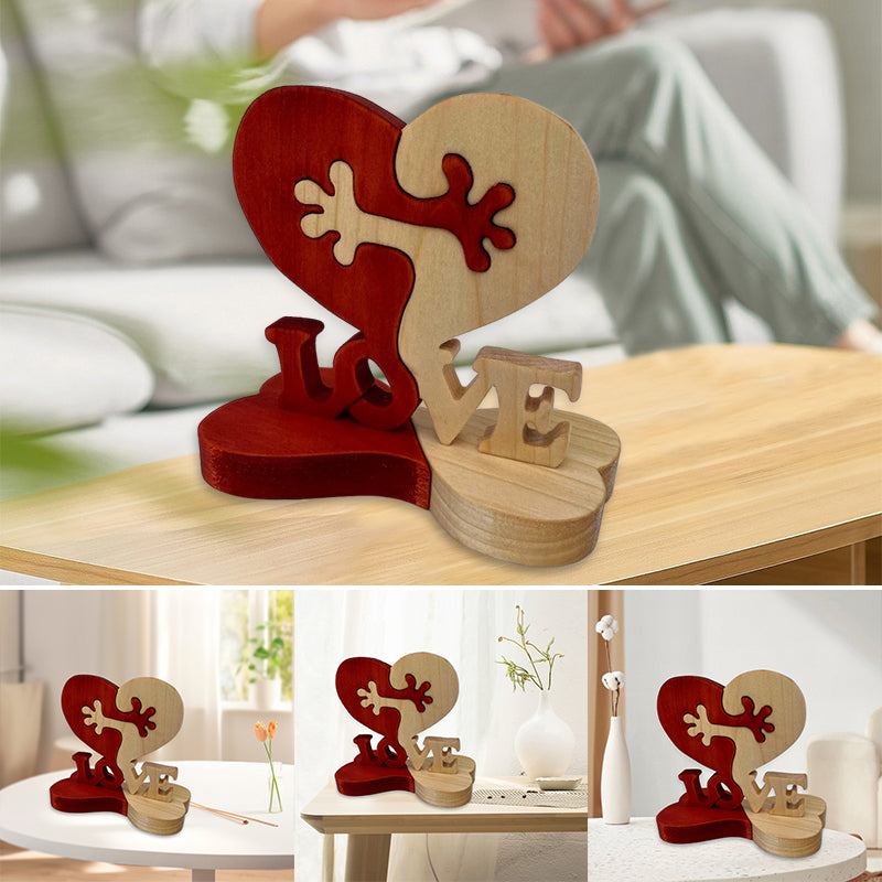 Wooden Heart of Love Ornament