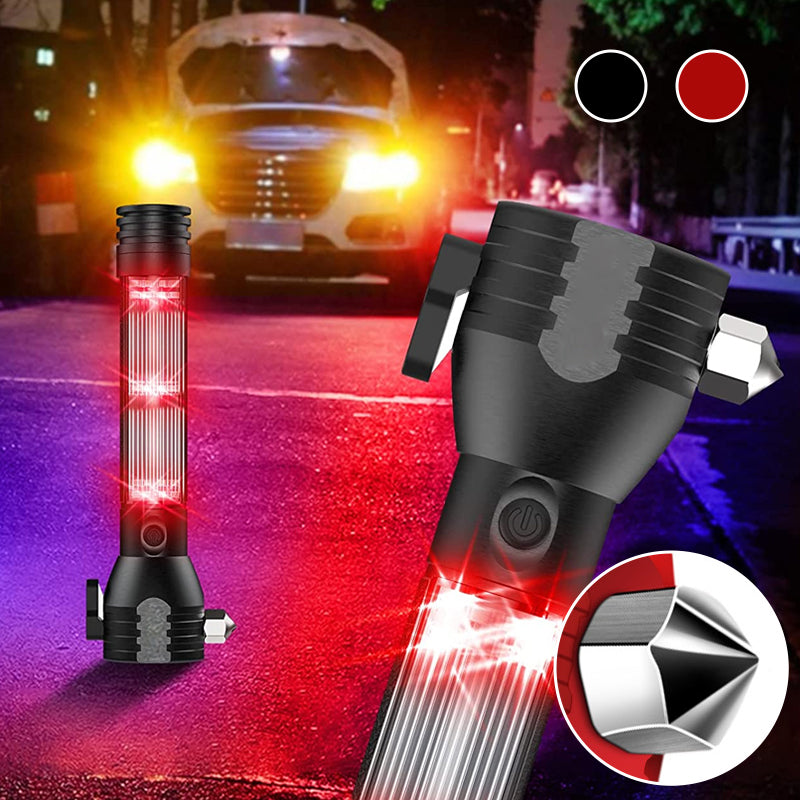 Solar Power Multi-Function Tactical Flashligh