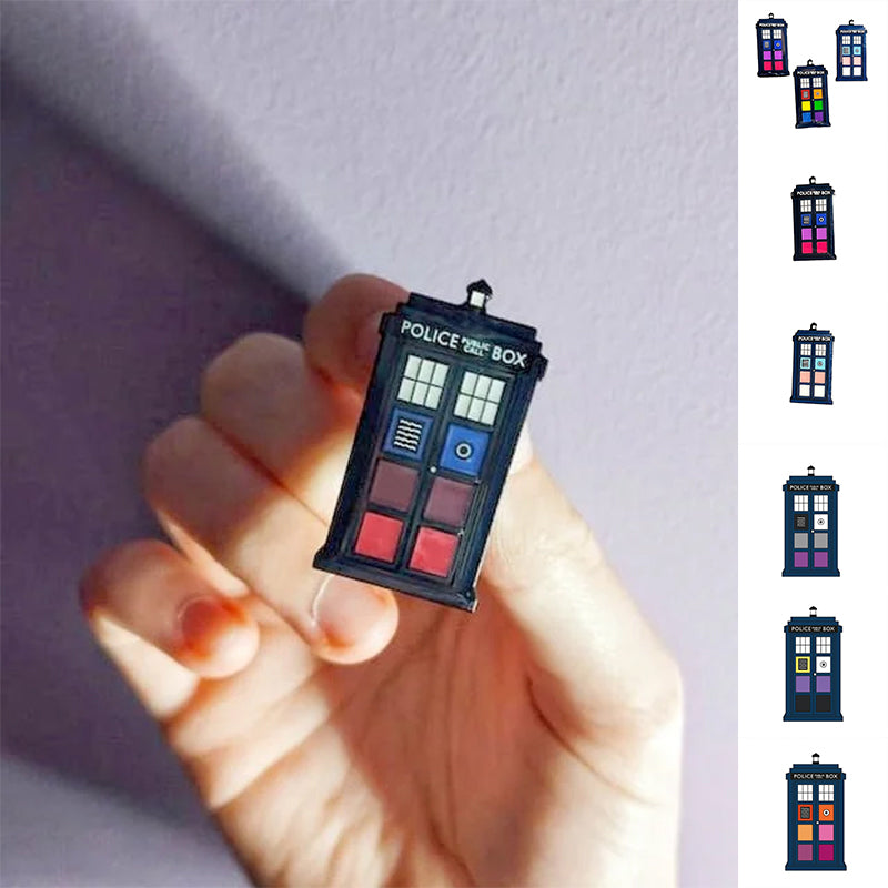 Rainbow Pride Tardis Pin