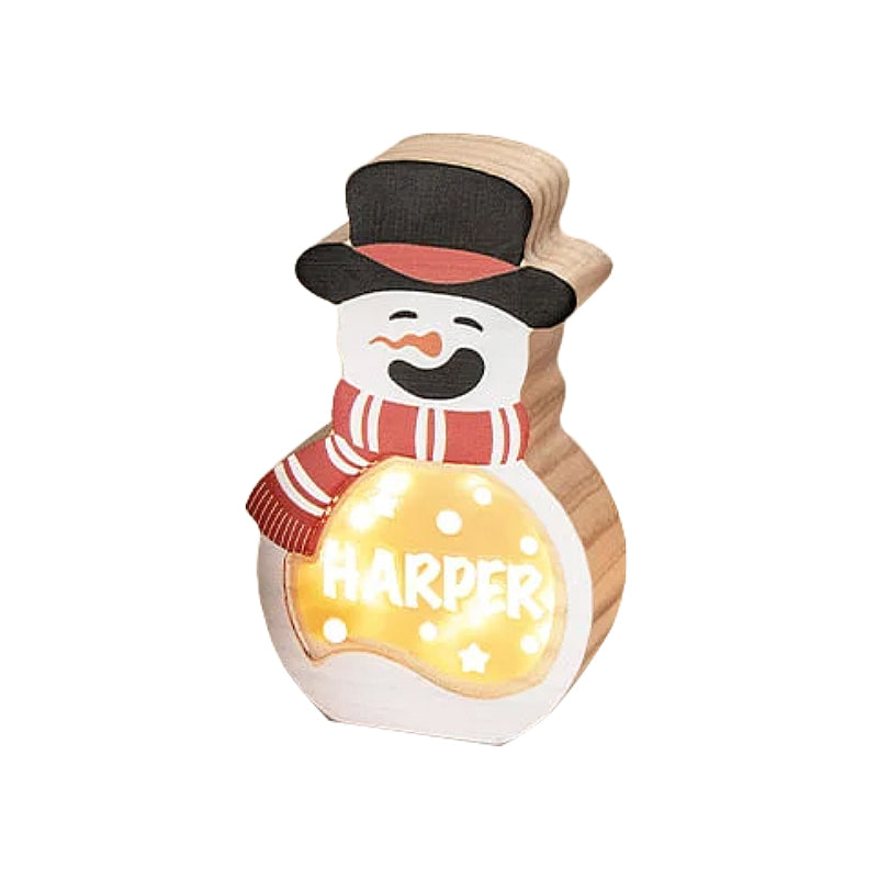 Personalized Snowman Wooden Decoration