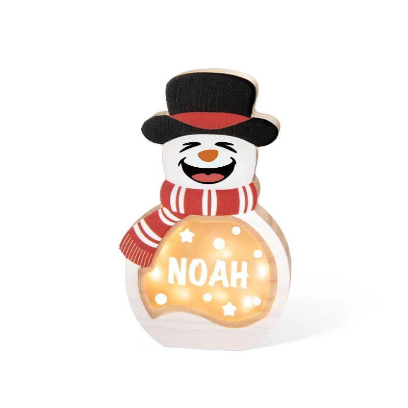 Personalized Snowman Wooden Decoration