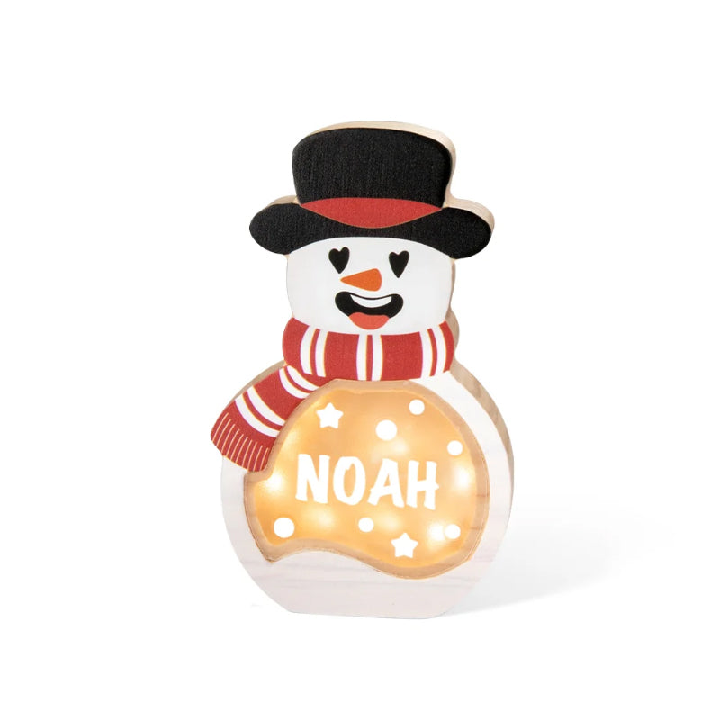 Personalized Snowman Wooden Decoration