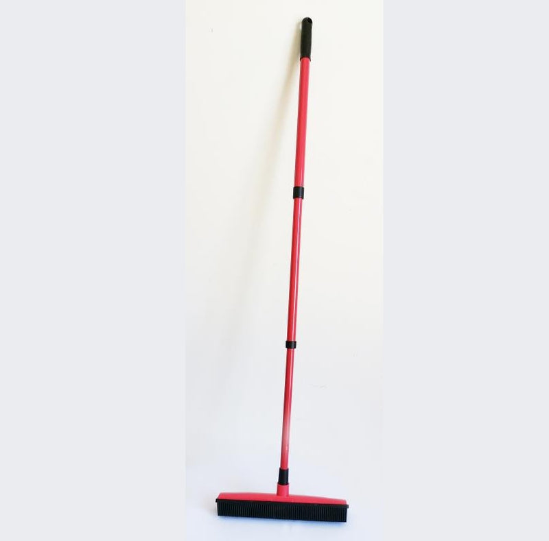 Three-section telescopic pole carpet delinting broom