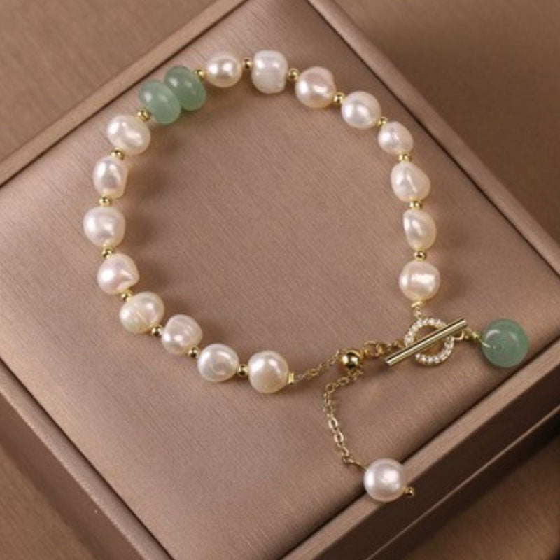FRESHWATER PEARL AVENTURINE BRACELET