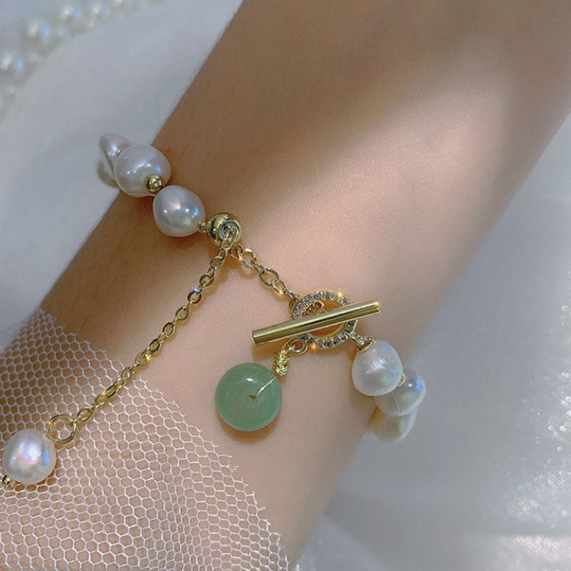 FRESHWATER PEARL AVENTURINE BRACELET