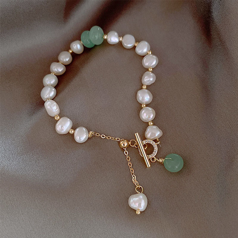 FRESHWATER PEARL AVENTURINE BRACELET