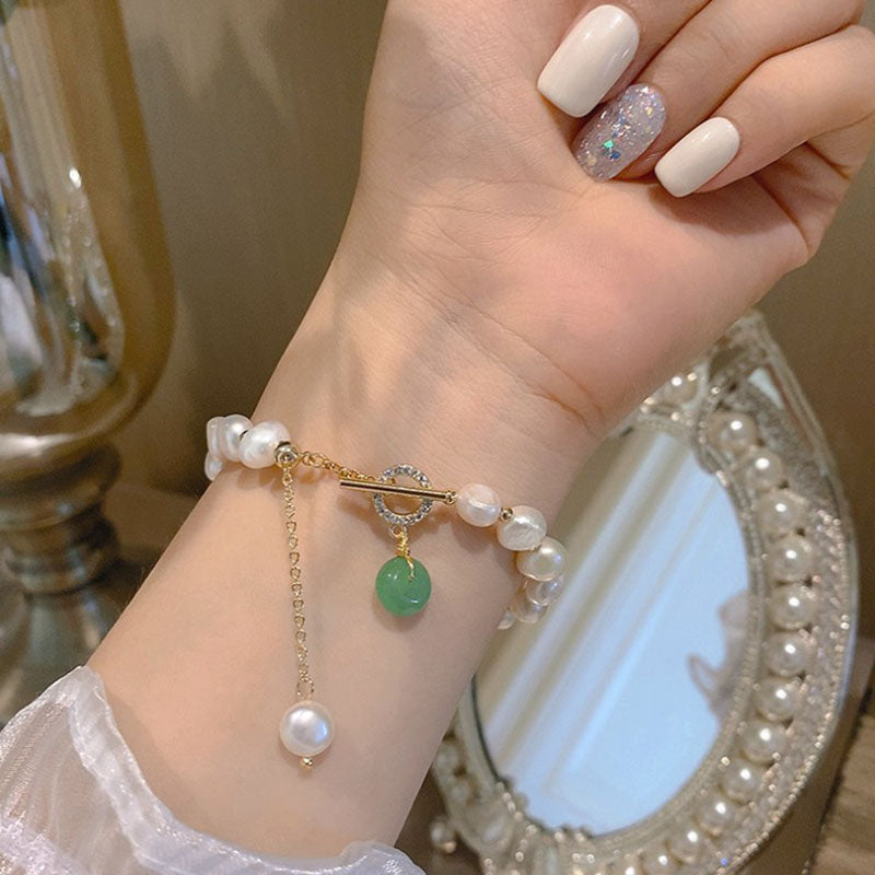 FRESHWATER PEARL AVENTURINE BRACELET