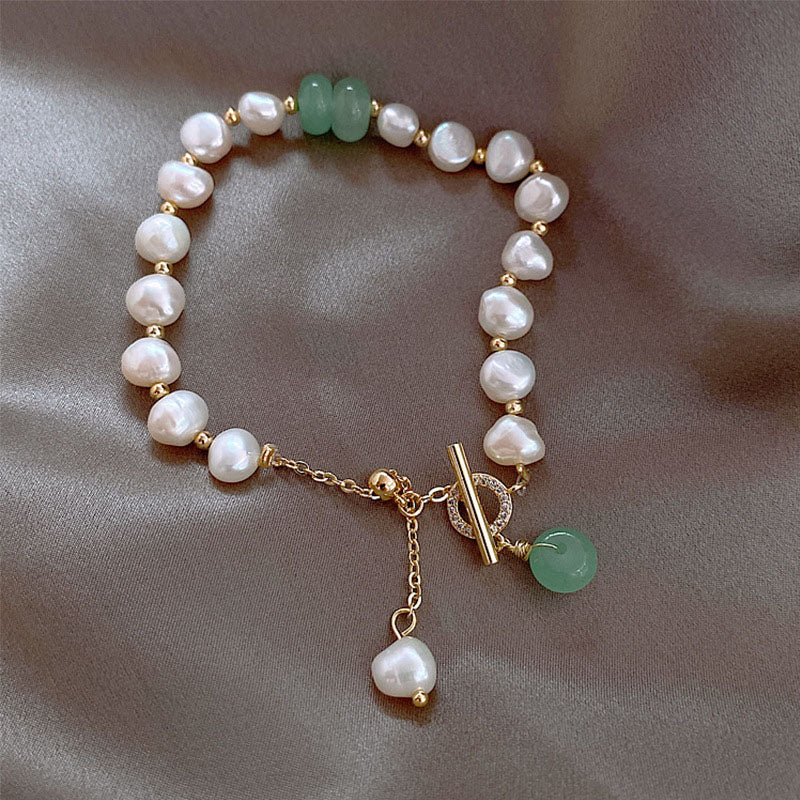 FRESHWATER PEARL AVENTURINE BRACELET